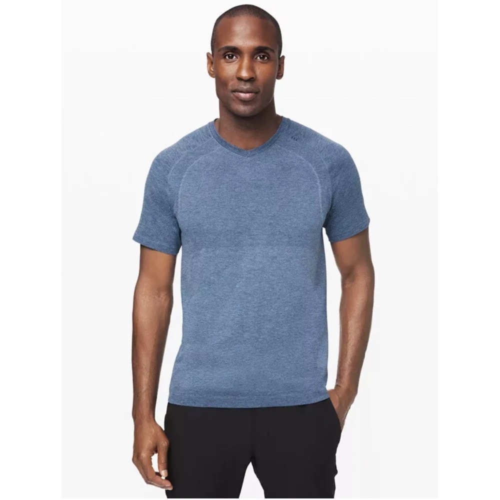 Lululemon Midnight Shadow Tempest Blue Metal Vent Tech Short Sleeve Tee 2.0 XXL